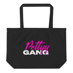 PETTYY GANG Large organic tote bag