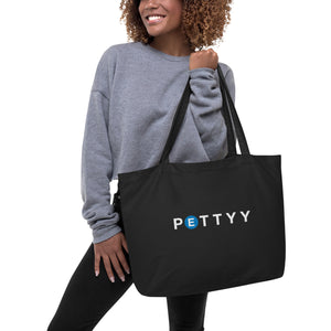 PETTYY (E Train) Large organic tote bag